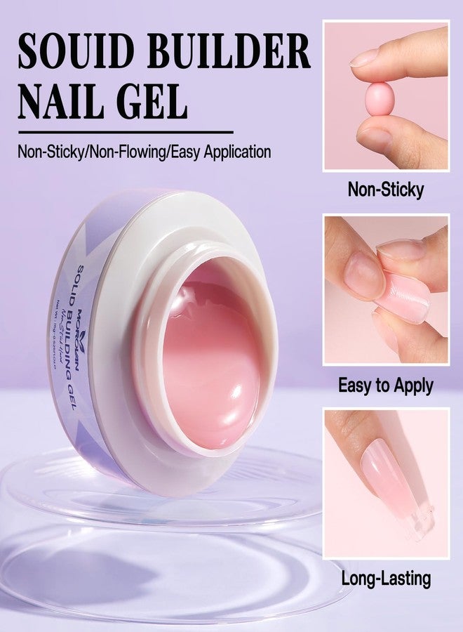 Morovan Solid Builder Gel Kit: 5 Color Series Builder Gel for Nails 3D Sculpting Carving Nail Art Non-Sticky Hard Gels for Nail Extension Manicure DIY at Home and Salon - Image 2